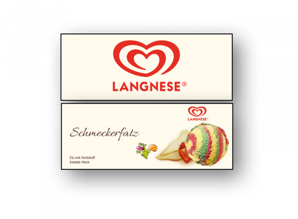 Einsteckkärtchen Langnese Eisgenuss