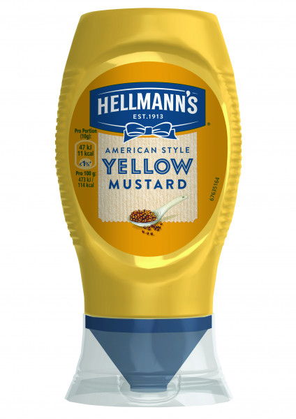 Hellmanns Yellow Mustard Senf Mild 8x250ml Flasche