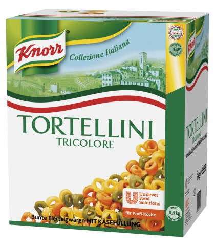 KNORR Tortellini Tricolore bunt Käsefüllung 5Kg